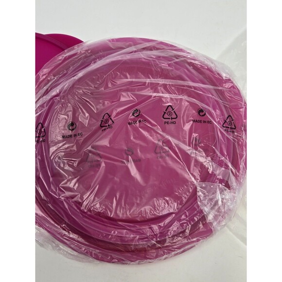NOS VINTAGE TUPPERWARE FLATOUT! CONTAINER BOWL LID FUSCHIA & PURPLE MEDIUM SMALL - Picture 9 of 16
